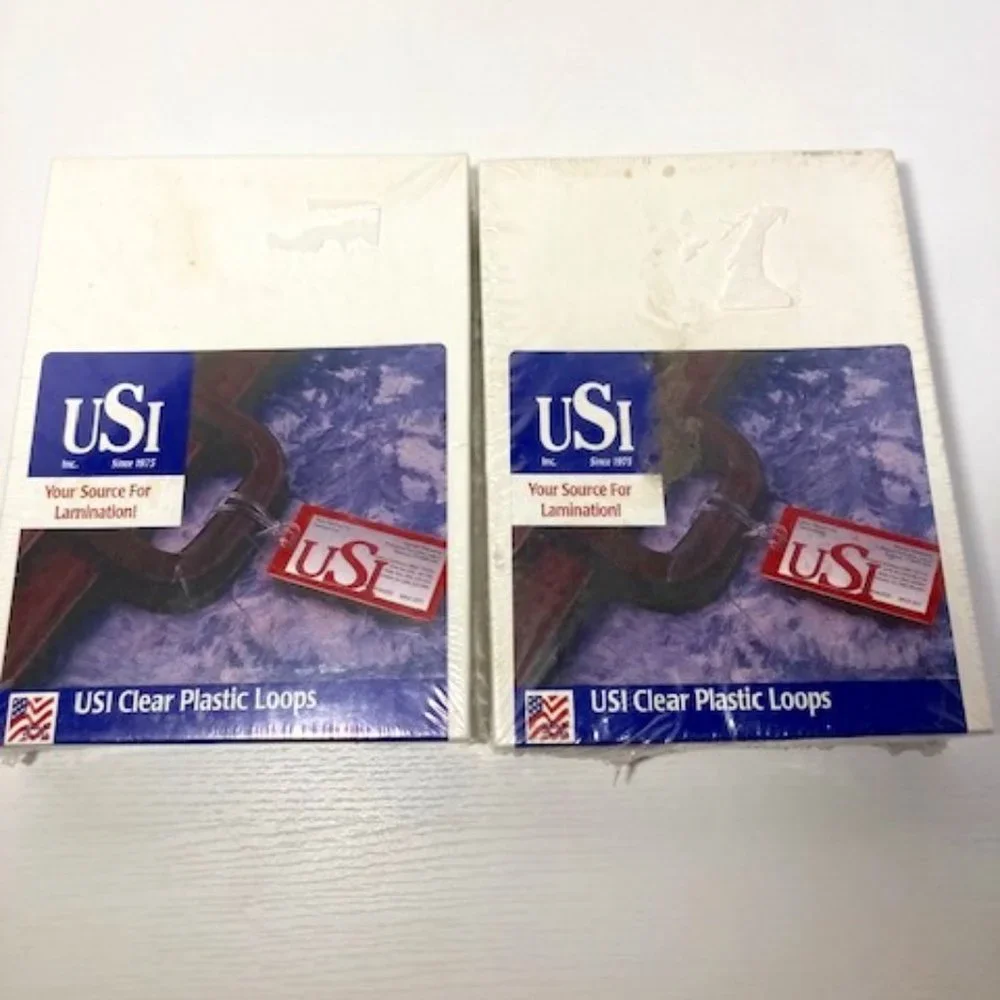 USI Inc Clear Plastic Loops/ 100 per Box / #0402 Clear